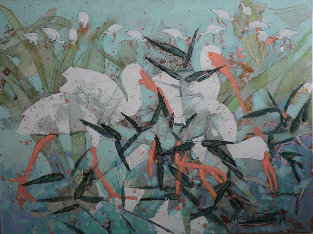Ibises in Grasses